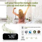 Modern Digital Alarm Clock Snooze Small Led Desk