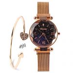 Rose Gold Bracelet Luxury Starry Sky Waistwatch