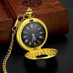 Vintage Pocket Watch Roman Numerals with Chain