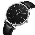 BUREI Men's Fashion Minimalist Wrist Watch Analog Black Date