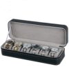 Homeater 6 Slot Watch Box Portable Travel Zipper Case