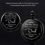 Thank You for Being The Dad Pocket Watch Men Personalized