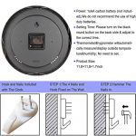 Home Wall Clock with Thermometer