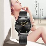 Black Luxury Dress Wrist Waterproof