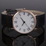 Ultra-Thin Minimalist Black Leather Strap