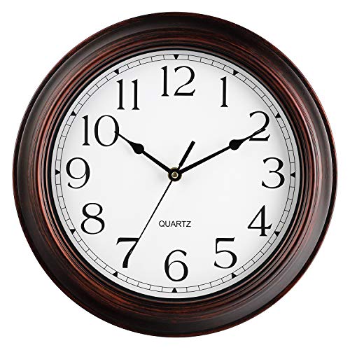 Wall Clock - Battery Operated 12 Inch Silent Non-Ticking Wall Clocks