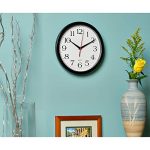 Black Wall Clock Silent Non Ticking Clock