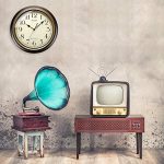 Plumeet Small Retro Wall Clock - 10'' Non Ticking Classic Silent Clocks