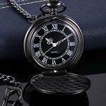 Black Dial and Chain Hicarer Quartz Pocket Watch