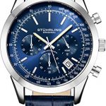 Original Mens Watches Chronograph Analog Blue Watch Dial with Date