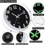Modern Night Light Wall Clock Large Luminous Function
