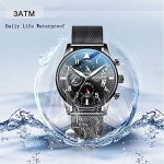 Sleek Precision: Ultra Thin Waterproof Automatic Mesh Strap Chronograph Watch