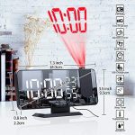 EAAGD Projection Digital Alarm Clock, LED Display with USB