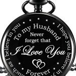 Pocket Watch Engraved I Love You