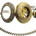 Skeleton Mechanical Copper Retro Pendant Pocket Watch