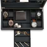 Glenor Co Watch and Sunglasses Box with Valet Tray for Men