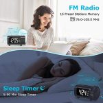 LIORQUE Projection Alarm Clock Radio Digital Clock