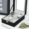 Leather Case Watch Box Wooden Storage Organizer
