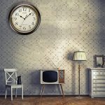 Plumeet Small Retro Wall Clock - 10'' Non Ticking Classic Silent Clocks