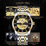 Men's Luxury Mechanical Skeleton Watch with Diamond Roman Numerals - A Dazzling Timepiece of Elegance