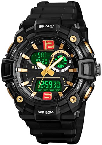 Mens Analog Digital Sports Watches Military Multifunction