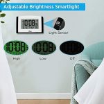 WallarGe Atomic Clock with Night Light,Digital Wall Clock