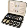Brown Watch Jewelry Box Storage with Pillow