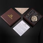ManChDa Antique Mens Pocket Watch Skeleton Mechanical