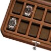 12 Slot Leather Watch Box – Luxury Tan & Brown Watch Case Display Organizer ⌚️