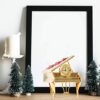 Vintage Piano Desk Clock Gift for Musician