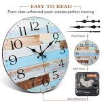 Kitchen Silent Wall Clock Worn Blue