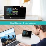 Projection Alarm Clock Projector on Ceiling with Indoor/Outdoor Temperature Display