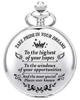 Pocket Watch Engraved Take Pride in Your Dreams