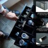 Watch Box Organizer with Glass Display and Lock