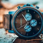 LAiMER Wooden Watch with Luminous Hands, 24h Display