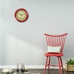 Wall Clock Non-Ticking Round Classic Clock Retro Quartz