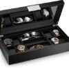 Glenor Co Watch and Sunglasses Box with Valet Tray for Men
