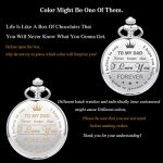 Personalized Silver Chain Pocket Watch Engraved