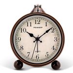 Peakeep 4" Battery Operated Antique Retro Analog Alarm Clock