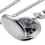 Black Dial Quartz Pocket Watch for Men