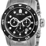 Invicta Pro Diver Chronograph Quartz Watch, Silver