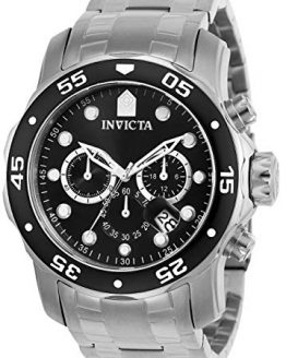 Invicta Pro Diver Chronograph Quartz Watch, Silver