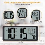 Large Digital Wall Clock for Bedroom