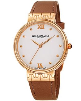 Rose Gold with Brown Italian Leather Strap Watch