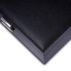 Elegant Black Jewelry Organizer Box - Two-Layered Luxury PU Leather Display Case with Lock for Women