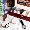 Karamanda 6 Wide Slots Wooden Paint Watch Box