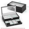 TomCare Upgraded Watch Box Watch Case Jewelry for Men Women