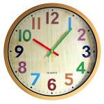 Non-Ticking Colorful Battery Operated Clock