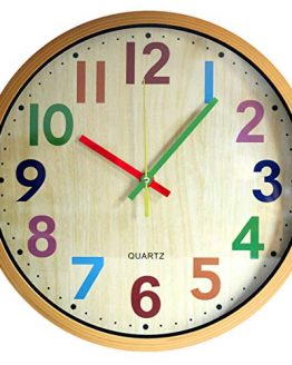 Non-Ticking Colorful Battery Operated Clock