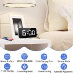 LED Mirror Electronic Clock Snooze Mode